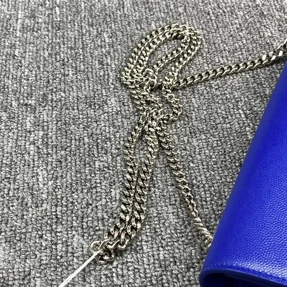 100% Authentic Saint Laurent Kate Blue Leather Shoulder Bag - Picture 14 of 14